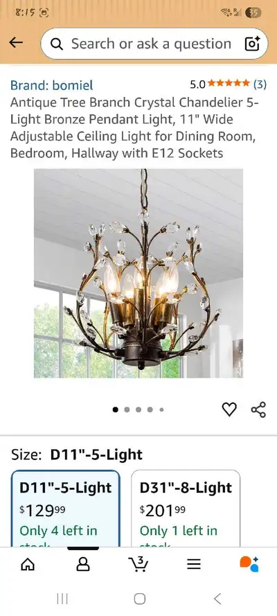 Bomiel Crystal Chandelier, View more