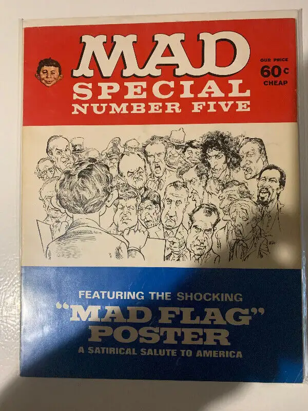 MAD Magazine 1970 Special Number Five 5 Mad Flag Poster Missing in Magazines in Longueuil / South Shore - Image 2