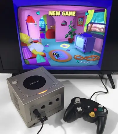 Comes with memory card and controller and wires Has an SD card with all the games. Easy to change th...