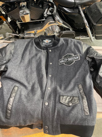 Men’s XL Harley Davidson Leather and Cloth Jacket 