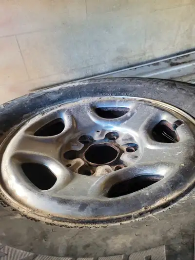 Steel chevy 16 inch rims dimensions are 6 lug by 5.5 inch set of 4 125$ or trade for something worth...