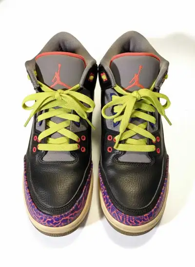 2013 Air Jordan 3 Retro "Joker" - Dark Concord/Electric Green, View more