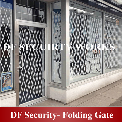 Heavy-duty security folding gates available in multiple standard sizes. Strong, space-saving design—...