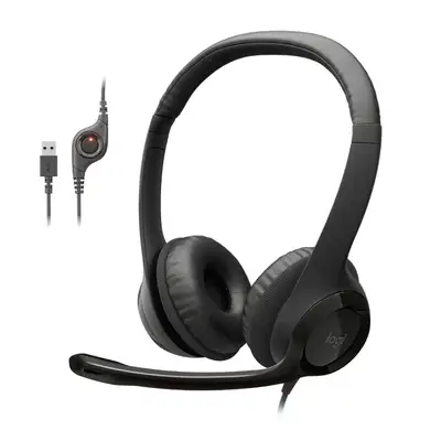Logitech H390 Wired Headset for PC/Laptop   Noise Cancelling Mic, View more