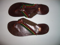 Jamaica leather sandals, new  -- shoes -- size  13 US