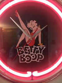 Beth Boop Neon Clock.