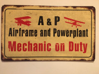 Tin sign Aviation 