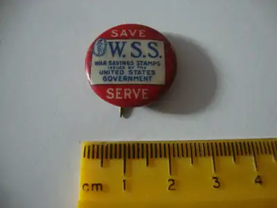 Rare Vintage War Savings Stamps Button, View more