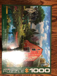 Jigsaw Puzzle The Red Barn 1000 Pc  Eurographics 