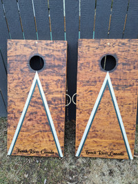 Rustic style regulation size corn hole boards