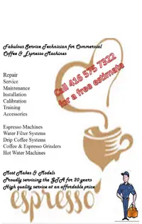 Commercial Espresso and Coffee Machine Service & Repair GTA