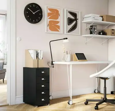Ikea Helmer filing cabinet drawers, black, View more