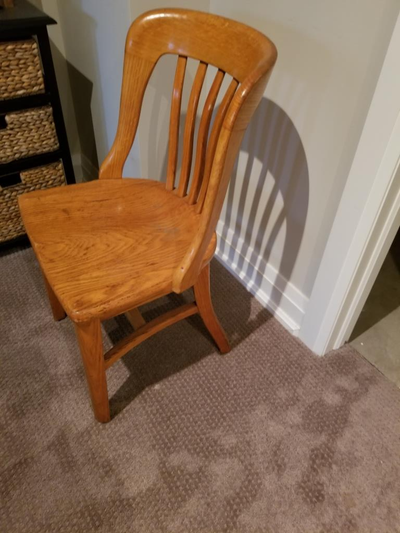 2 wooden chairs, View more
