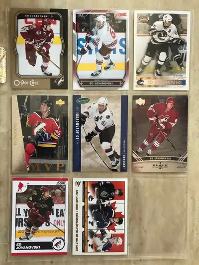 Lot de 8 cartes de hockey différentes - Ed Jovanovski, View more