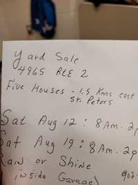 Yard/Garage sale