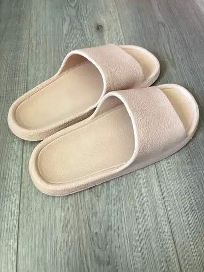 Pink Textured Rubber Slides Size 7 , View more
