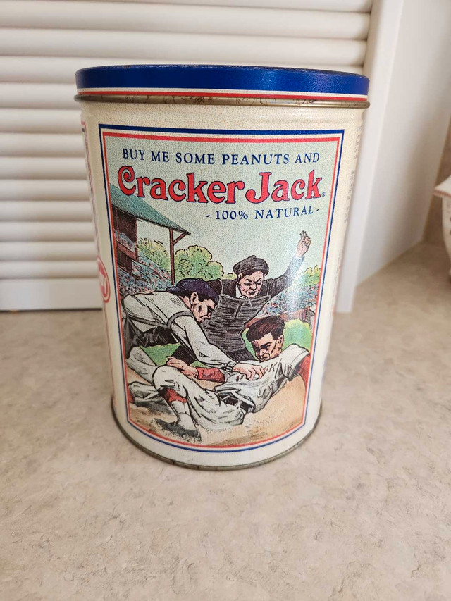 Vintage Cracker Jack Tin in Arts & Collectibles in Saskatoon - Image 3