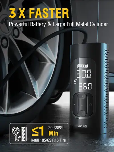 Tire Inflator Portable Air Compressor 7800mAh Type-C &Power Bank, View more