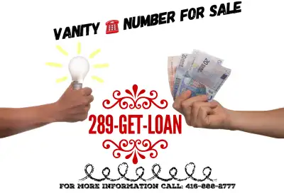 Exclusive Vanity phone number 289-GET-LOAN VIP PHONE NUMBERS, View more