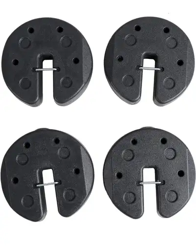 Helios&Hestia 4 Piece Set Heavy Duty Weight Plates for Pop up Canopy Gazebo Tent, 28 lb, Black Brand...