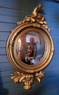 Miroir Antique doré rond 1880