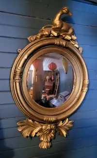 Miroir Antique doré rond 1880