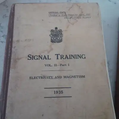 Signal Training, Vol. 22, Part I & II, 1935-1936, Two Books, View more