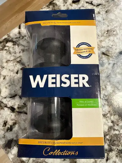 Weiser interior handle (black)  - unused and in box, View more
