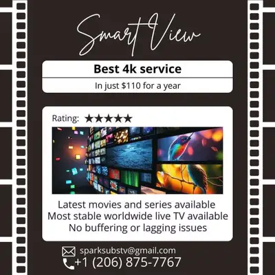 4K lPT\/ Subscription with no buffering , View more