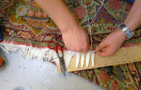 Je cherche spécialiste du tapis persan réparer franges sur 6,5'