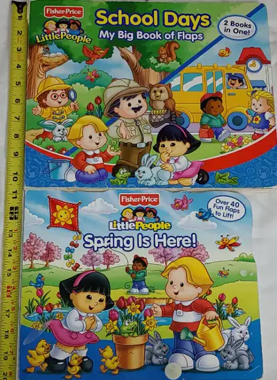 Qty 2 x LG Fisher Price Little People Flaps BOARD Books, View more