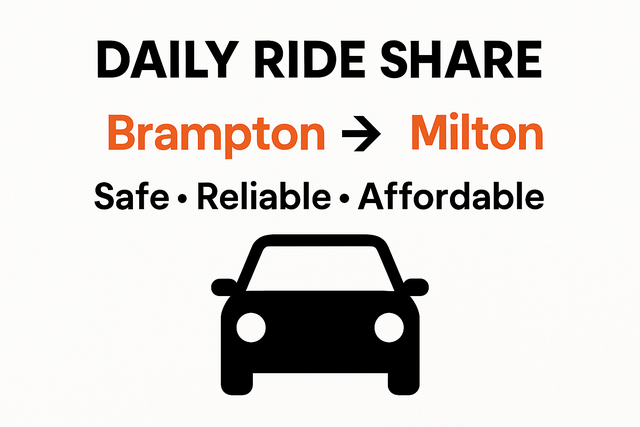 Milton Brampton Ride Share486805225320622080