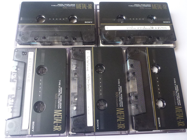 5 x SONY METAL-XR-100 high-end audio CASSETTE TAPE(c. late '80s) dans Chaînes stéréo  à Longueuil/Rive Sud