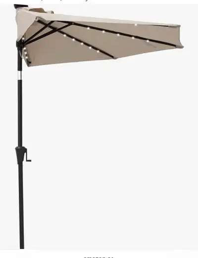 Helios&Hestia 9 ft Small Half Round Solar Powered Wall Outdoor, View more