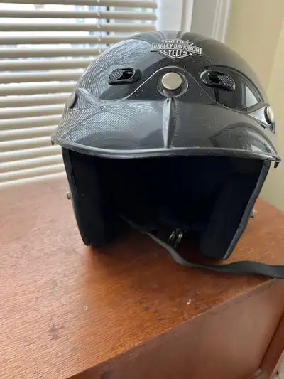 HARLEY DAVIDSON MOTORCYCLE HELMET LARGE ... Open Face Good Condition ASKING : $60 (99)