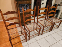 Vintage Ladder Back CHAIRS from Northern Quebec