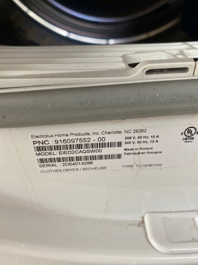 Electrolux ventless dryer Washers & Dryers Cambridge Kijiji