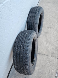2 Firestone Precision Touring 205/65R15 All Weather Tires 