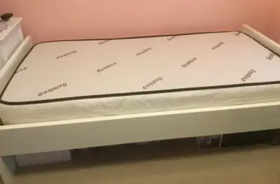 IKEA Twin bed frame with mattress, View more