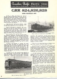 Canadian Pacific Electric Lines;  GRR 824,826,828