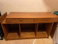 Teak wood display cabinet 