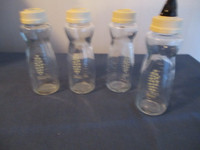 4 VINTAGE SEARS GLASS BABY BOTTLES-1970'S-8 OZ-COLLECTIBLE!