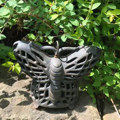 Cast Iron Butterfly Candle Lantern Garden Decor, View more