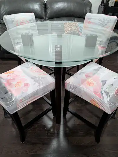 Round Glass Dining Table Set, View more