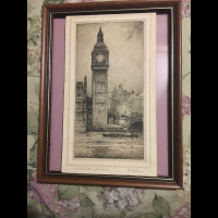 Early copper etching west minister (Sold)