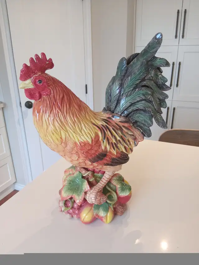 Fitz and Floyd Country Gourmet Rooster Figurine Centerpiece 17" in Home Décor & Accents in Calgary - Image 6