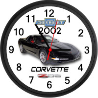 2002 Chevy Corvette Z06 (BLACK) Custom Wall Clock - Brand New