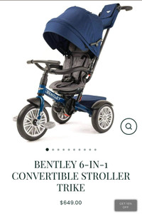 New Bentley 6-in-1 Baby Stroller/Kids Trike - Sequin Blue 