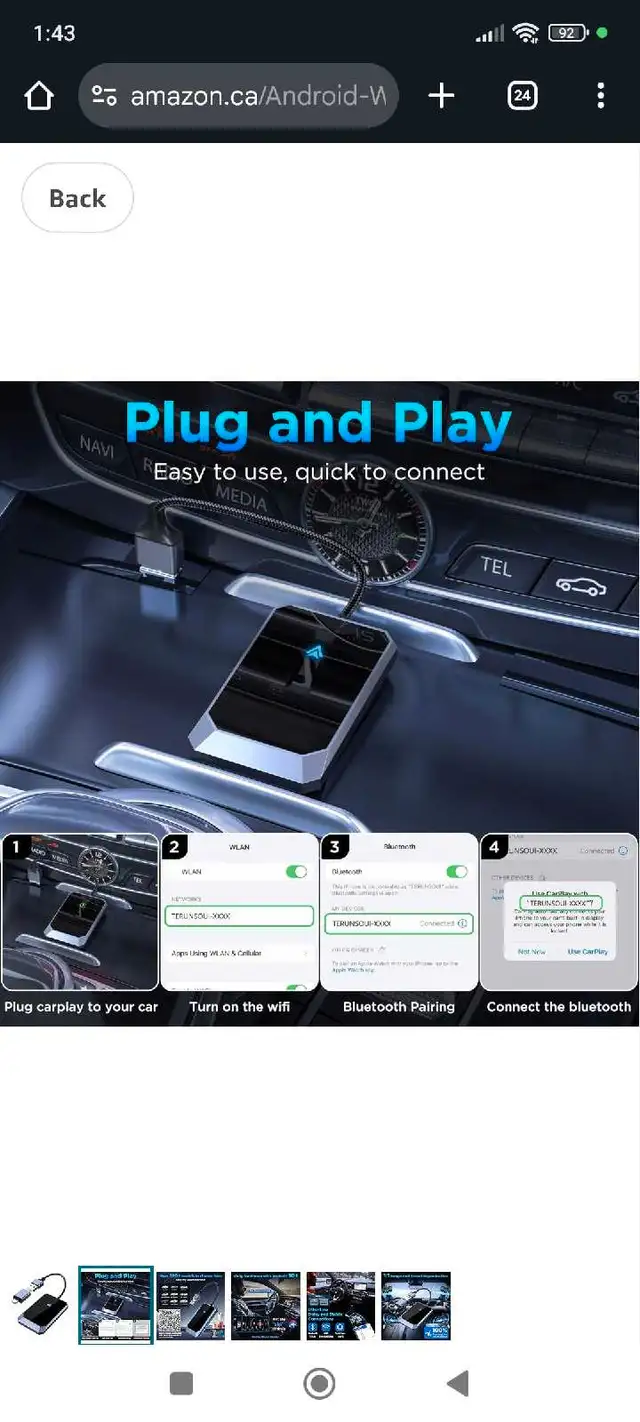 Android Auto Wireless Adapter for Factory Wired Android Auto - I62863727458179121