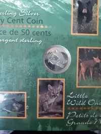 1996- $.50 Sterling Silver -Little Wild Ones - Black Bear Cubs